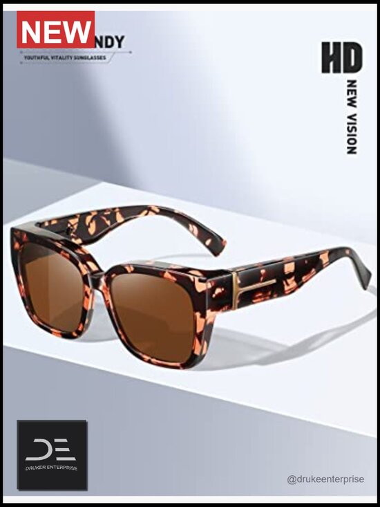 Oversized Fit Over Glasses Sunglasses Large Square Polarized UV Protection main image 6